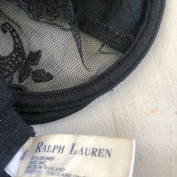 Ralph Lauren… black lace bra 34C - Picture 9 of 13